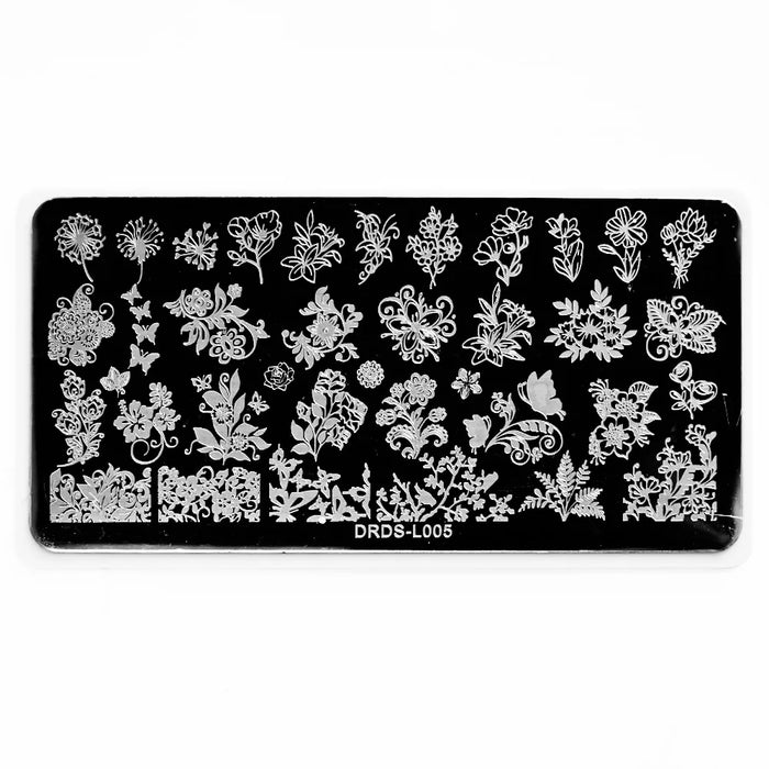 1Pc Nail Art Stamp Plate linea geometrica stampa fai da te piastra immagine 6*12CM piastra per timbratura unghie Stencil in lamiera di acciaio inossidabile JR-030