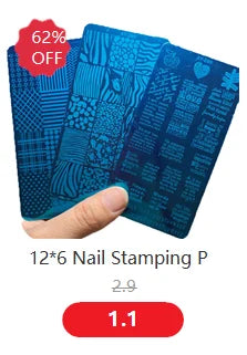 1Pc Nail Art Stamp Plate linea geometrica stampa fai da te piastra immagine 6*12CM piastra per timbratura unghie Stencil in lamiera di acciaio inossidabile JR-030