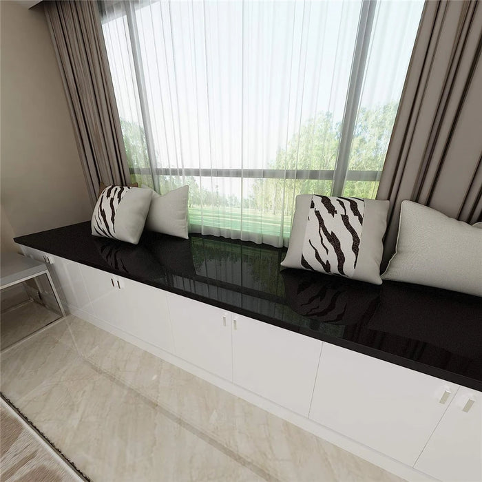 PVC Pearl Film impermeabile carta da parati stanza fai da te autoadesivo nero/bianco armadio cucina pasta lucida mobili adesivi murali