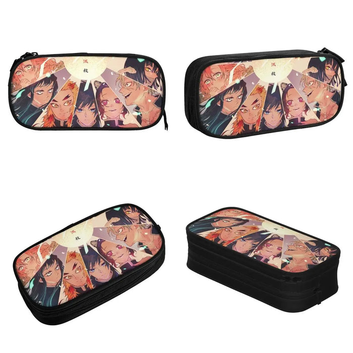 The Great Hashiras Of Demon Slayer Pencil Case Classic Pen Bags studente Large Storage studenti regali per la scuola Pencilcases