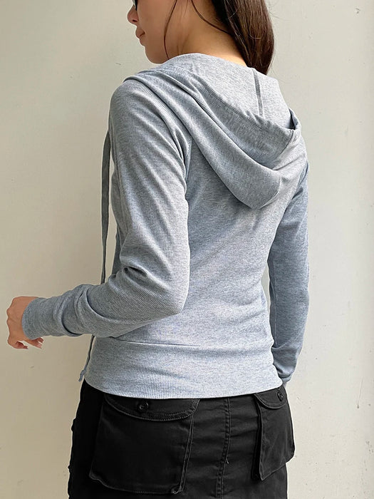 IAMSURE Casual Streetwear Basic tasche con cappuccio felpa tuta Solid manica lunga con cappuccio donna 2023 autunno primavera moda
