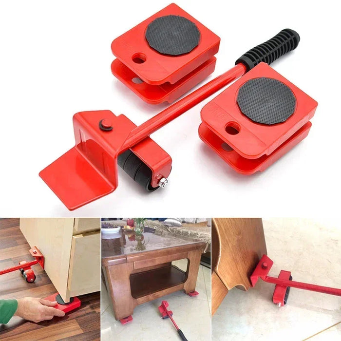 5 pz/set Set di strumenti per Mover per mobili rullo mobile per oggetti pesanti con sollevatore per mobili da Bar con strumento mobile professionale per ruote