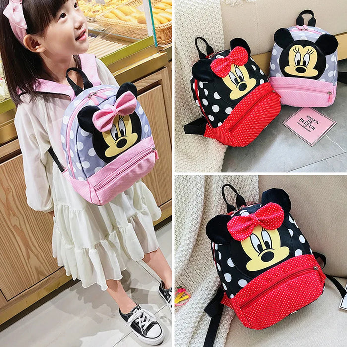 Zaino Disney Cartoon per neonati maschi ragazze Minnie topolino bambini adorabile zainetto scuola materna zainetto regalo per bambini