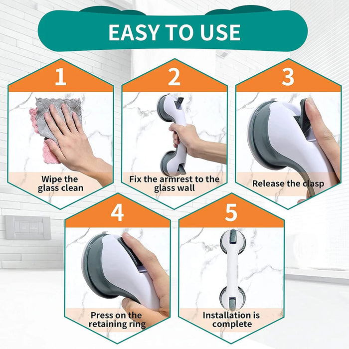 Nuove maniglie per doccia Maniglioni Ultra Grip Ventose di sicurezza a doppio bloccaggio Maniglia ausente Supporto antiscivolo per WC Bagno