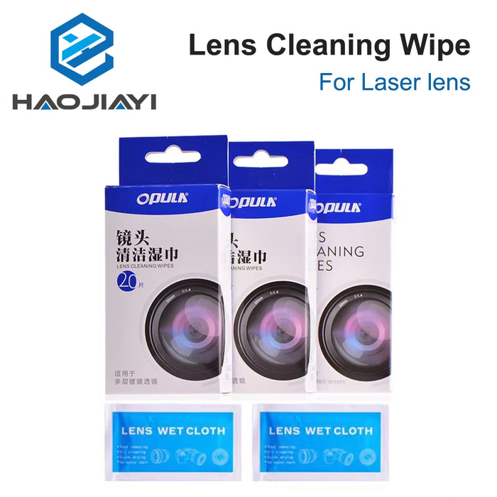 HAOJIAYI Salviette per la pulizia delle lenti per lenti laser a fibra CO2 da 10,6um e 1064nm, confezione da 20 pezzi