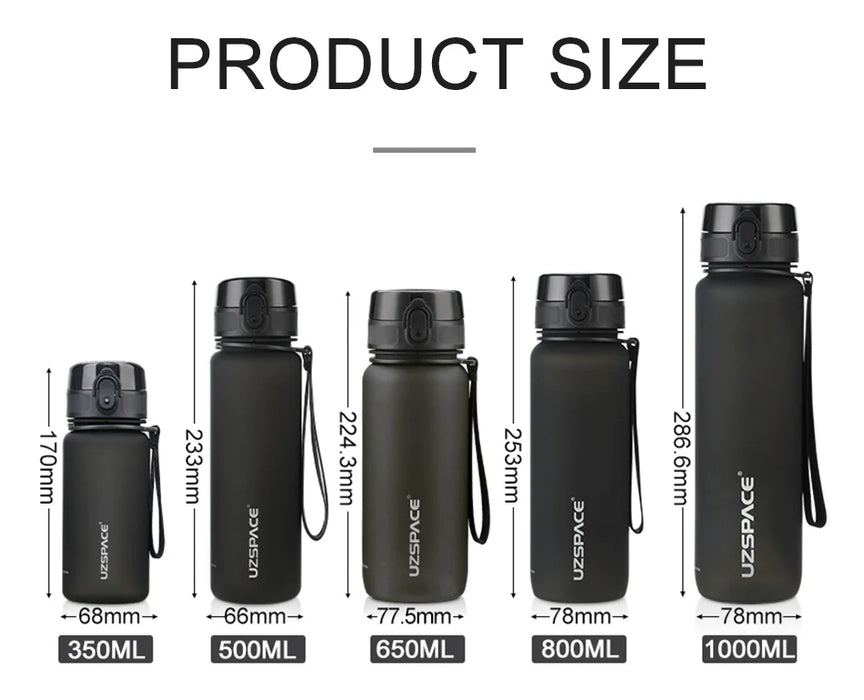 UZSPACE Borse acqua calda 500/1000ML Proteine Shaker Diretta Drink Outdoor Sport Tour Portatile A Perfetta Tenuta di Plastica Tritan La Mia Bottiglia BPA Libero