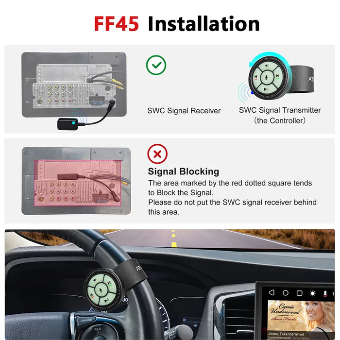 ATOTO 44 f5 44 f8 volante senza fili telecomando cinturino dell'orologio cinturino per autoradio schermo Stereo lettore multimediale unità principale