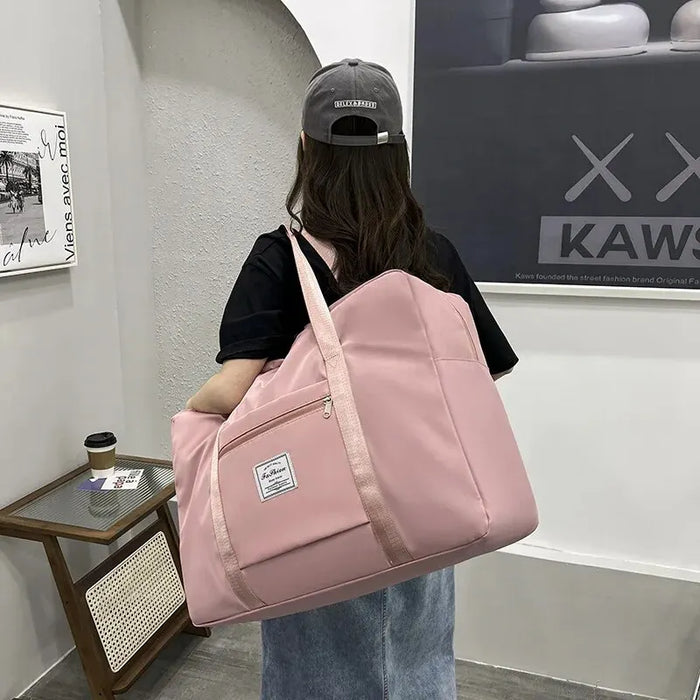 1pc rosa/blu/grigio borsa da viaggio di grande capacità borsa sportiva portatile con cerniera borsa da palestra Versatile piccola, media e grande