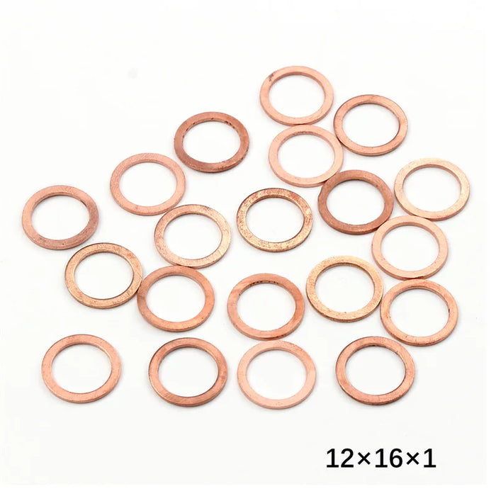 10/20/50PCS Rondella di Rame Solido Anello Piatto Guarnizione Tappo di Coppa Raccordi Paraolio 10x14x1MM Rondelle di Fissaggio Accessori Hardware
