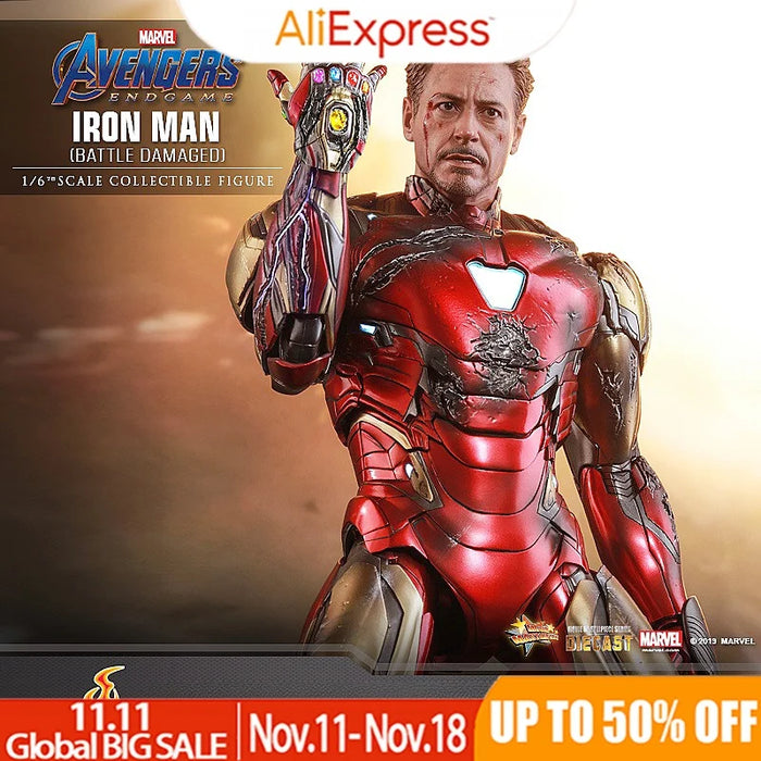 Giocattoli caldi Marvel The Avengers 4 Steel Man 1:6 Lega Burattino Soldato Uomo Mark85 Danni di guerra Versione Esecuzione squisita Buoni regali