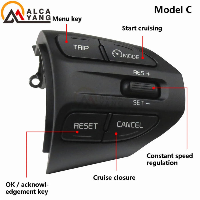 Pulsante al volante per KIA K2 RIO 2017 2018 2019 2020 2021 RIO X LINE Pulsanti Bluetooth Phone Cruise Control Volume.