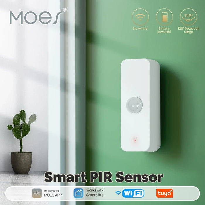 MOES Tuya WiFi/ZigBee Smart PIR Sensor rilevatore di movimento a infrarossi per il corpo umano sicurezza domestica collegamento di scena automazione alimentazione a batteria