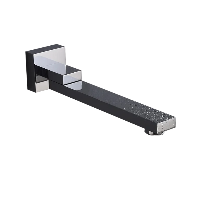 BECOLA Beccuccio per rubinetto a parete Beccucci quadrati e rotondi in ottone cromato/nero Accessori per rubinetti per doccia a cascata