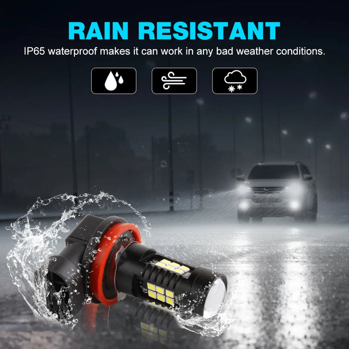 2 pz H8 H11 Led HB4 9006 HB3 9005 fendinebbia lampadina 3030SMD 1200LM 6000K bianco Auto guida lampada da corsa Auto Led luce 12V 24V