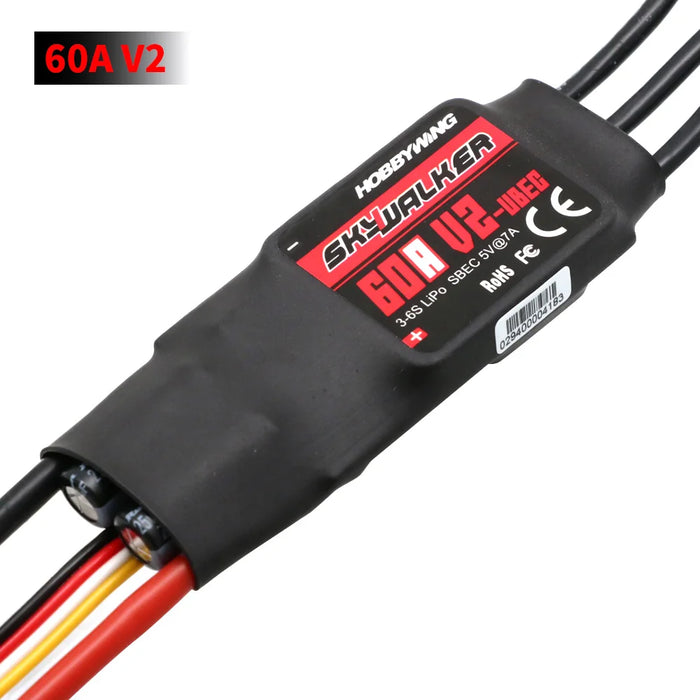 Hobbywing Skywalker 40A 50A 60A 80A 15A 20A 30A 100A 120A V2 regolatore di velocità ESC con UBEC per elicottero RC aeroplani