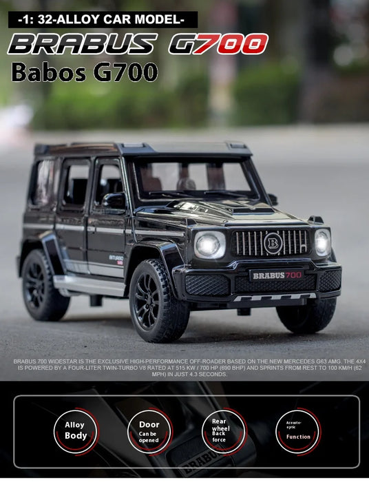 1/32 G700 modello di auto in lega simulazione giocattolo veicoli pressofusi fuoristrada SUV con suono N luce regalo per bambini da collezione 1/32 G700 lega