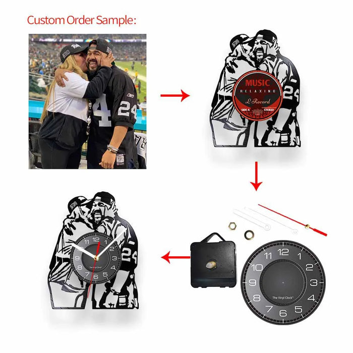 Negozio di riparazione Auto Wall Sign decorativo moderno orologio da parete Auto servizio meccanico officina vinile Record Clock Garage riparatore regalo