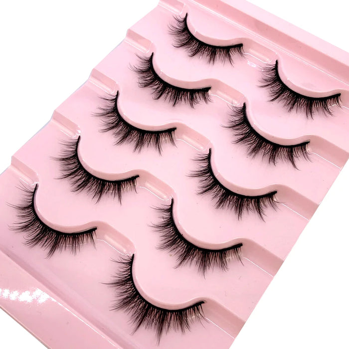 2023 Nuovo 5 paia ciglia finte naturali ciglia finte trucco lungo ciglia di visone 3d estensione ciglia ciglia di visone ciglia corte