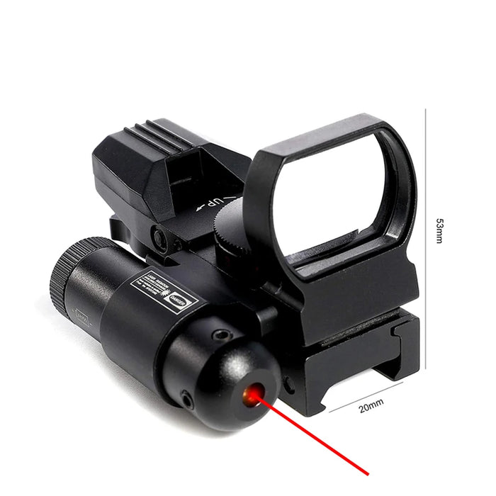 Bestsight Red Dot Sight Mirino olografico Reflex 4 Reticolo Ottiche Collimatore illuminato rosso e verde Mirino da caccia