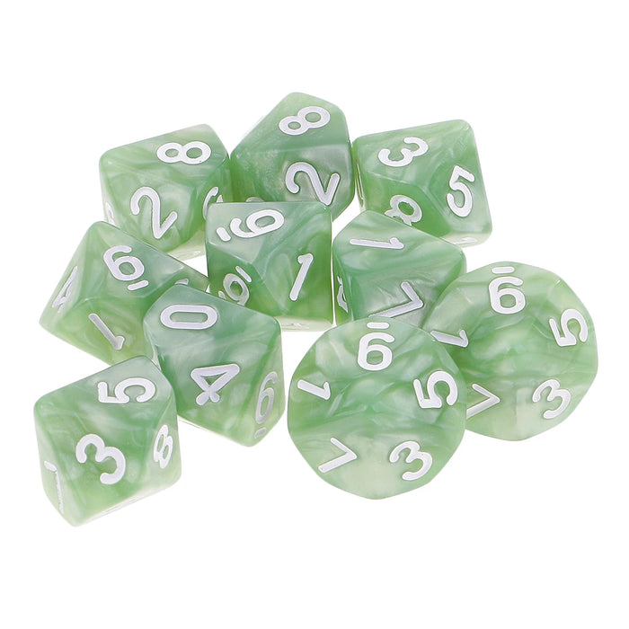 10 dadi a 10 facce D10 D8 dadi poliedrici per giochi dadi RPG da 16 mm dadi per famiglie