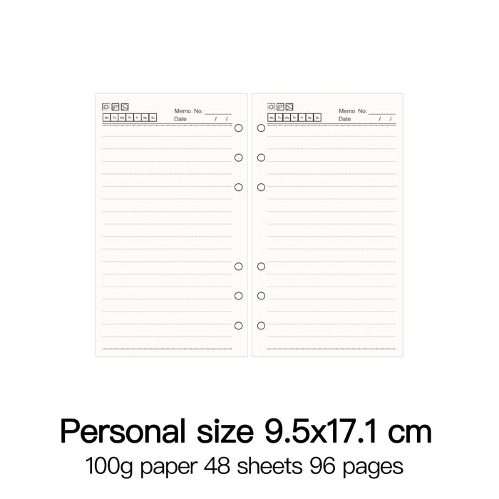 Raccoglitore ad anelli di alta qualità Notebook A5 Personal A6 A7 A8 Dimensioni Inserto Ricariche Sciolto Foglia Spirale Diario Planner Nucleo interno 100g Carta