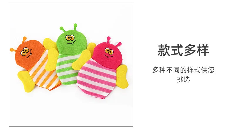 Guanti da bagno per bambini per bambini piccoli Spazzola da doccia a forma di animale dei cartoni animati Panno per il bagno per bambini Lavare il massaggio della doccia pulito