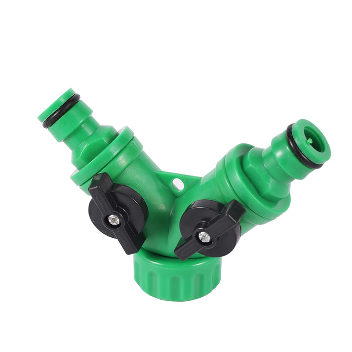 Valvola shunt tipo Y Sistema di irrigazione da giardino Splitter acqua Connettore rapido a forma di Y a 2 vie Adattatore per rubinetto dell'acqua Regolatore dell'acqua