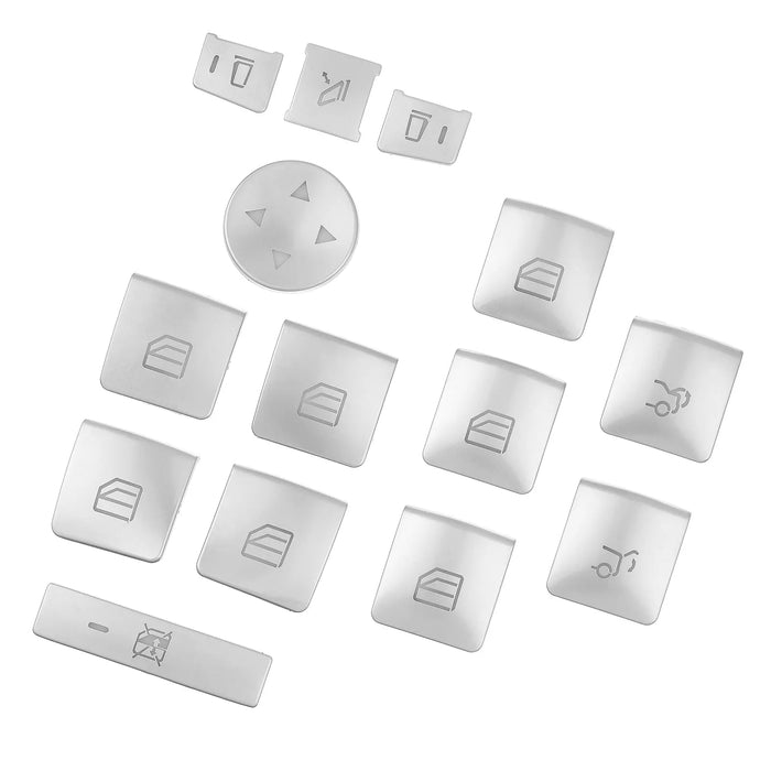 AngelguoguoCar Finestra di vetro ascensore button Trim Copertura autoadesivo per Mercedes Benz A/B/C(W204)/E(W212)/GLA /CLA/ GLK/ GLE-classe