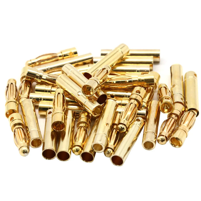 20 pz/lotto 2.0mm 3.0mm 3.5mm 4.0mm 5.5mm 6.0mm 8.0MM spina connettore a Banana proiettile oro per tappi batteria ESC Lipo RC (10 paia)