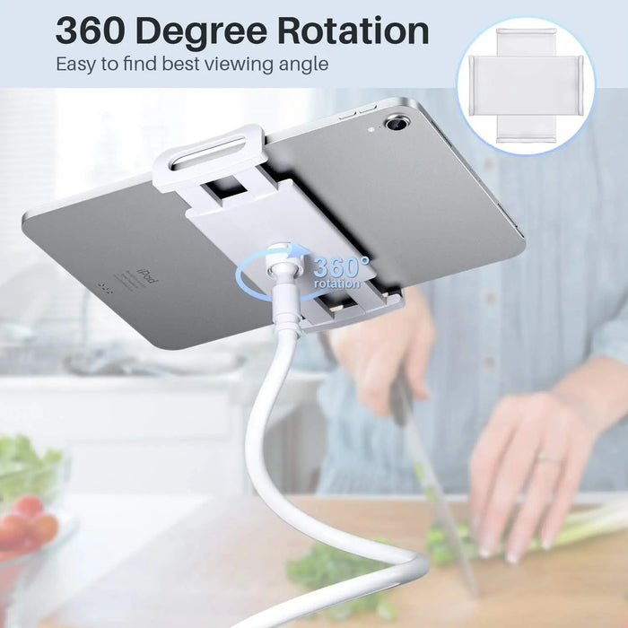 Supporto per Tablet da 100cm supporto per letto regolabile con braccio flessibile morsetto per montaggio su tavolo per iPad Air Mini o altri dispositivi da 4.7-10.5"