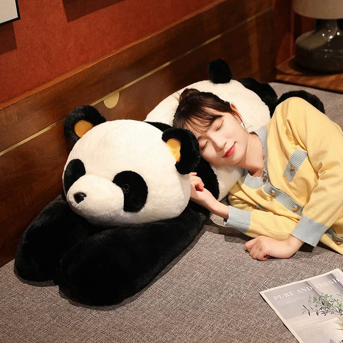60 cm-120 cm Panda gigante giocattoli di peluche morbido cuscino per dormire cartone animato animale orso farcito bambola classica per bambini compleanno regali di Natale