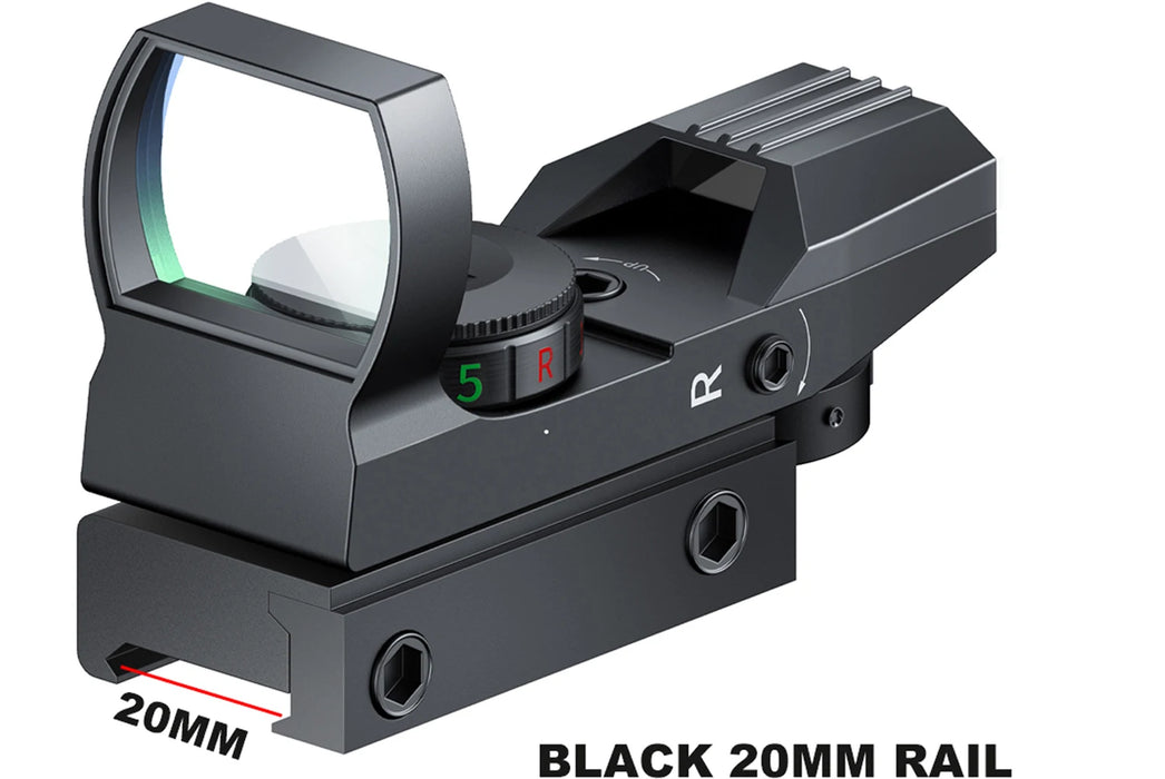 Bestsight Red Dot Sight Mirino olografico Reflex 4 Reticolo Ottiche Collimatore illuminato rosso e verde Mirino da caccia