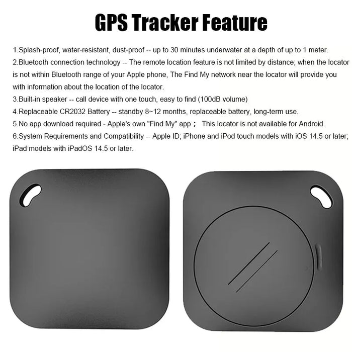 Il localizzatore GPS Bluetooth intelligente funziona con Apple Trova la mia APP ITag Dispositivo di promemoria anti-smarrimento Localizzatore nominale MFI Chiave per auto Pet Kids Finder