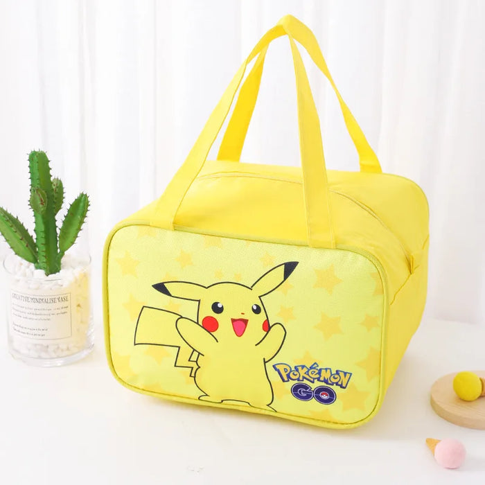 Borsa per il pranzo isolata Pikachu, borsa per il pranzo portatile, borsa termica pieghevole, perfetta per picnic scolastico in ufficio
