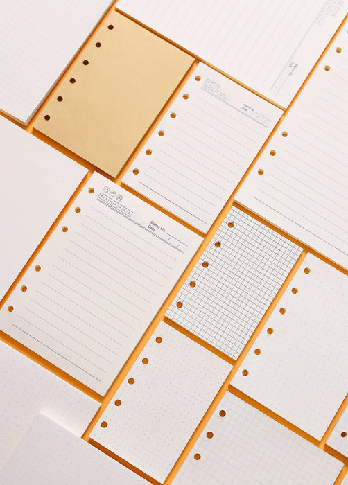 Raccoglitore ad anelli di alta qualità Notebook A5 Personal A6 A7 A8 Dimensioni Inserto Ricariche Sciolto Foglia Spirale Diario Planner Nucleo interno 100g Carta