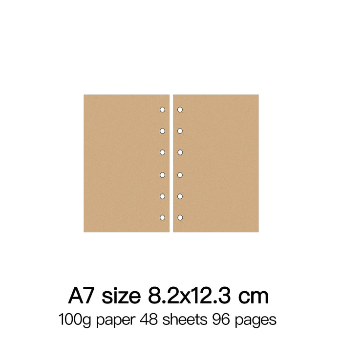 Raccoglitore ad anelli di alta qualità Notebook A5 Personal A6 A7 A8 Dimensioni Inserto Ricariche Sciolto Foglia Spirale Diario Planner Nucleo interno 100g Carta