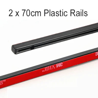 Binario in plastica di alluminio da 50 cm 60 cm 70 cm per tende per finestrini auto (senza tende)