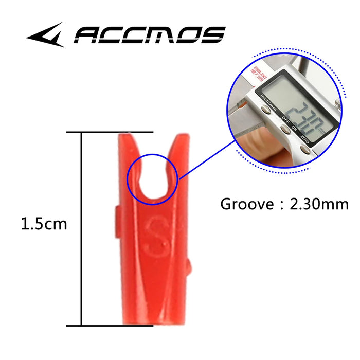 60 pz FAI DA TE In Plastica Freccia Spille Nocks Formato L E Taglia S Per ID4.2mm ID6.2mm 3.2mm Freccia Albero Tiro Con Arco accessorio