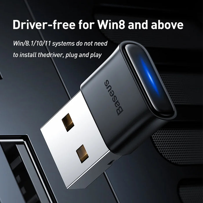 Baseus USB Bluetooth Adapter Dongle Adaptador Bluetooth 5.1 per PC Laptop altoparlante Wireless ricevitore Audio trasmettitore USB