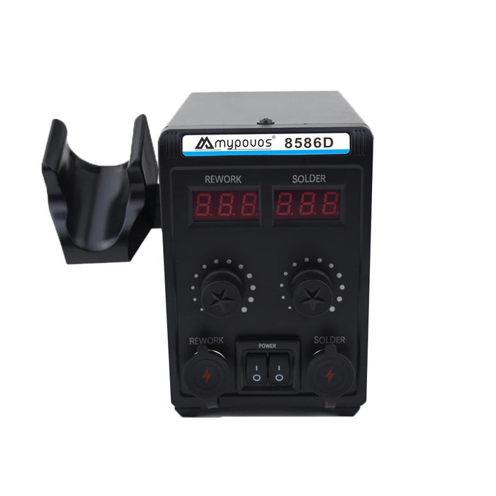 Stazione di saldatura 750W 8586D 2 IN 1 pistola ad aria calda LCD doppio Display digitale saldatore elettrico stazione di rilavorazione per saldatura SMD