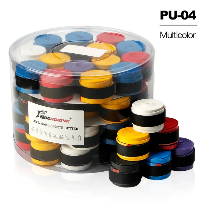 60 pz/lotto Bianco Nero Colorato Rivestito Tennis Overgrips Badminton Grip Racchetta Da Tennis Nastri Canna Da Pesca Fasce 0.6mm 0.7mm