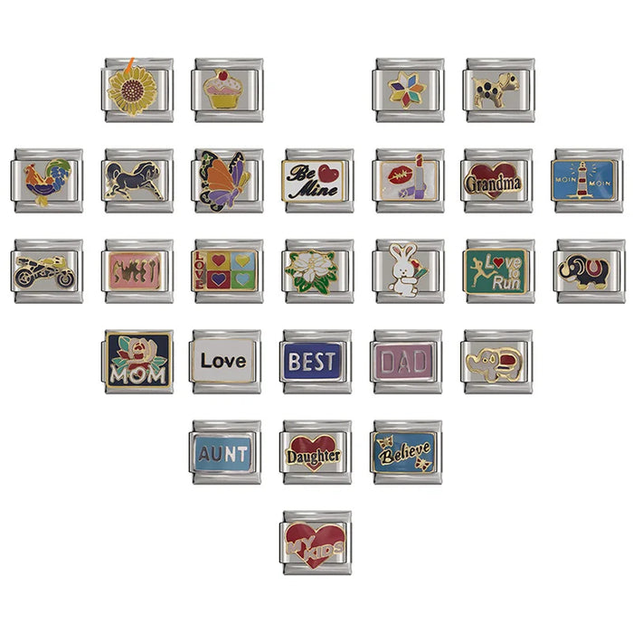 Hapiship originale margherita cavallo amore farfalla mamma cane moto elefante fascino braccialetto adatto creazione di gioielli in acciaio inossidabile DJ003