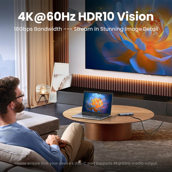 UGREEN USB C HUB 4K60Hz Adattatore HDMI USB C a USB3.0 PD100W SD e TF per MacBook Pro Air Laptop Tipo C 3.1 Splitter Docking Station