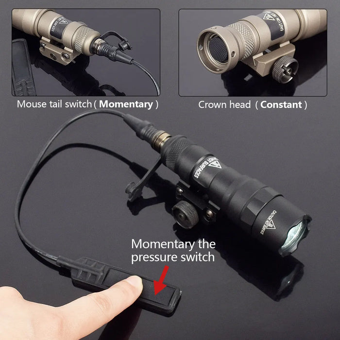 Tattico Surefire M300 M300A MINI Scout Luce Fucile Caccia Torcia A LED Airsoft Arma Pistola Luce Lanterna Torcia AR15 HK416