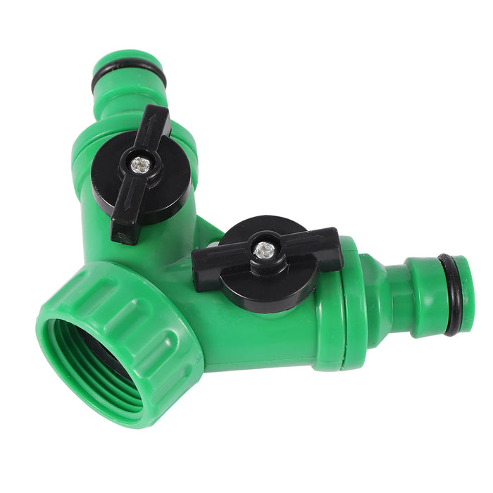 Valvola shunt tipo Y Sistema di irrigazione da giardino Splitter acqua Connettore rapido a forma di Y a 2 vie Adattatore per rubinetto dell'acqua Regolatore dell'acqua