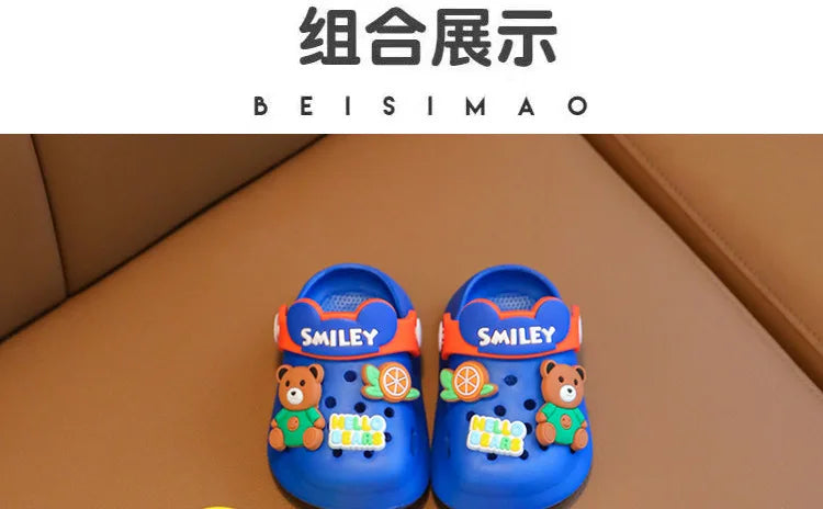 2025 Sandali estivi per bambina Pantofole simpatico cartone animato Neonato Bagno interno Scarpe antiscivolo Sandali da spiaggia per neonato