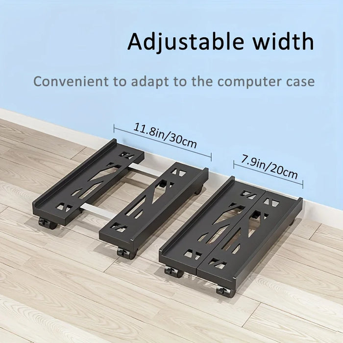 Supporto per CPU Mobile regolabile, supporto per torre per Computer ventilato supporto per torre per PC con 4 ruote piroettanti adatto alla maggior parte dei PC, supporto sotto la scrivania