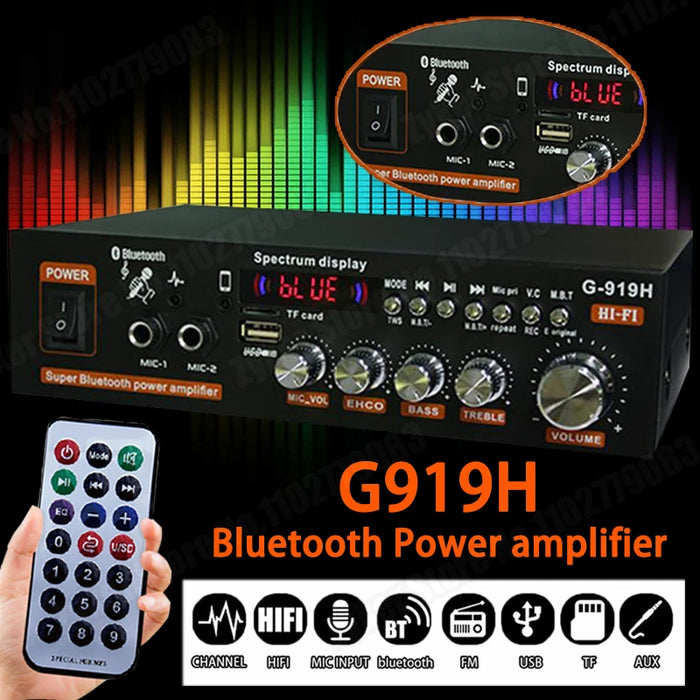 G919H AK45 Bluetooth 5.0 amplificatore Audio 2.0CH amplificatori di potenza Subwoofer amplificatore Audio hi-fi ricevitore amplificatore Stereo FM USB