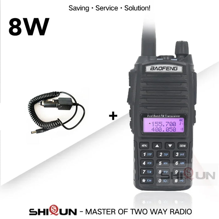 Aggiornamento BaoFeng UV-82 8W Opzionale 5W Baofeng UV 82 Walkie Talkie 10 KM Baofeng 8W Ham Radio 10KM Dual PTT 82HP UV-9R GT-3TP UV-5R