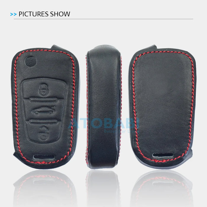Custodie per chiavi auto in pelle per Great Wall Haval Hover H1 H3 H6 H2 H5 C50 C30 C20R M4 Portachiavi pieghevole a 3 pulsanti Copertura del telecomando